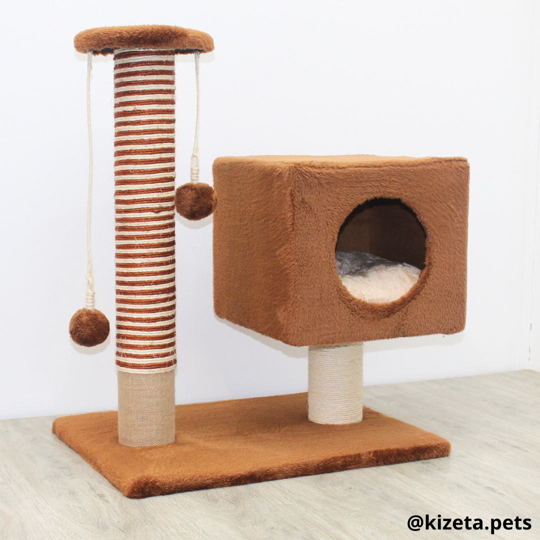 RASCADOR GYM PARA GATO MODELO TORRE + CAMA (45X60X75CM)