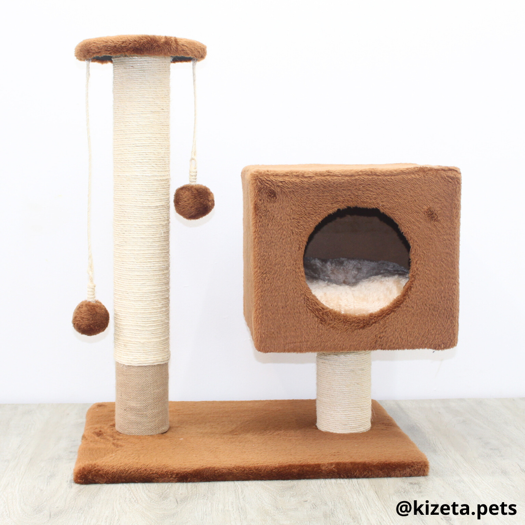RASCADOR GYM PARA GATO MODELO TORRE + CAMA (45X60X75CM)