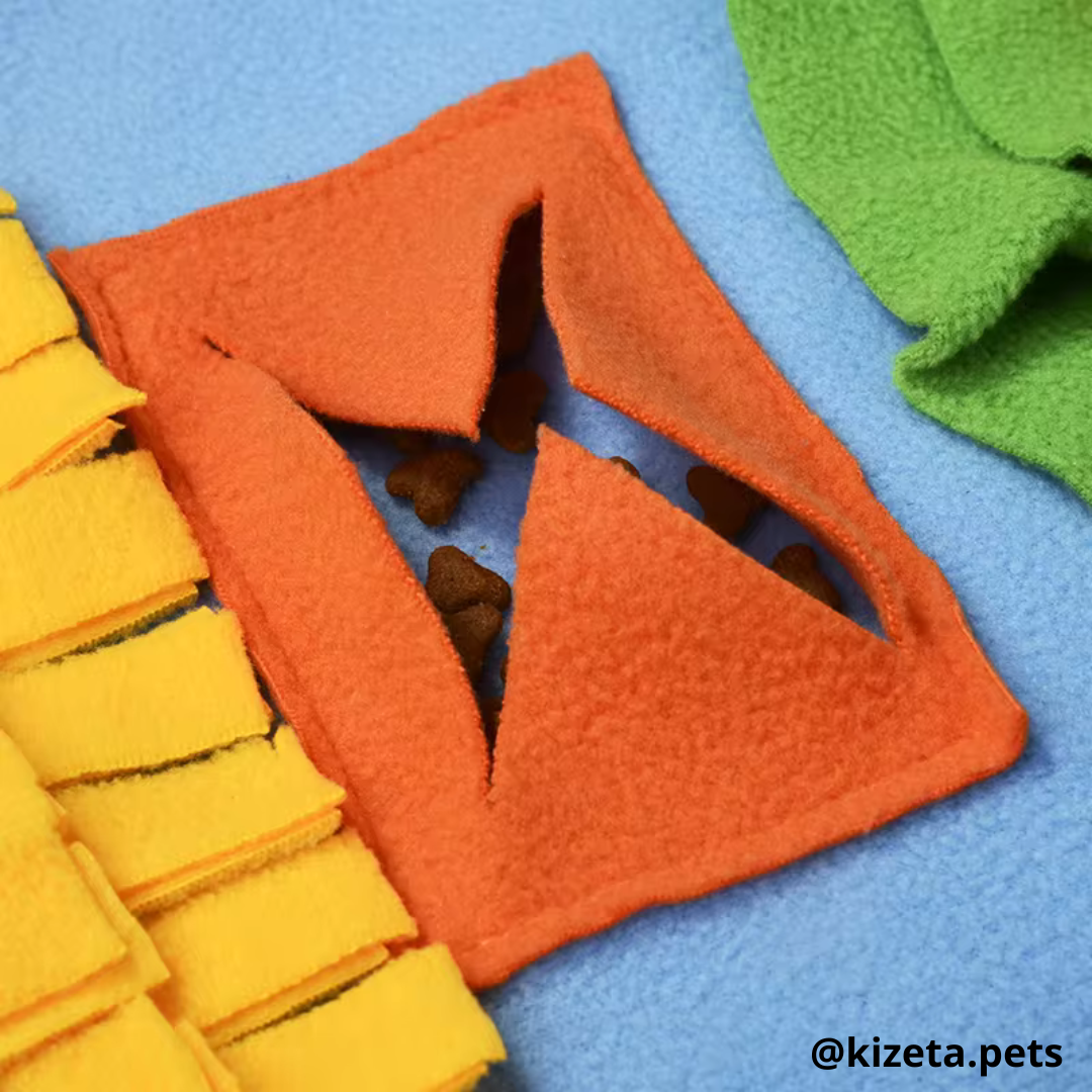 ALFOMBRILLA DE OLFATO VERDE/NARANJA PARA PERROS Y GATOS / ALFOMBRILLA DE ALIMENTACIÓN LENTA PARA MASCOTAS 70x50CM