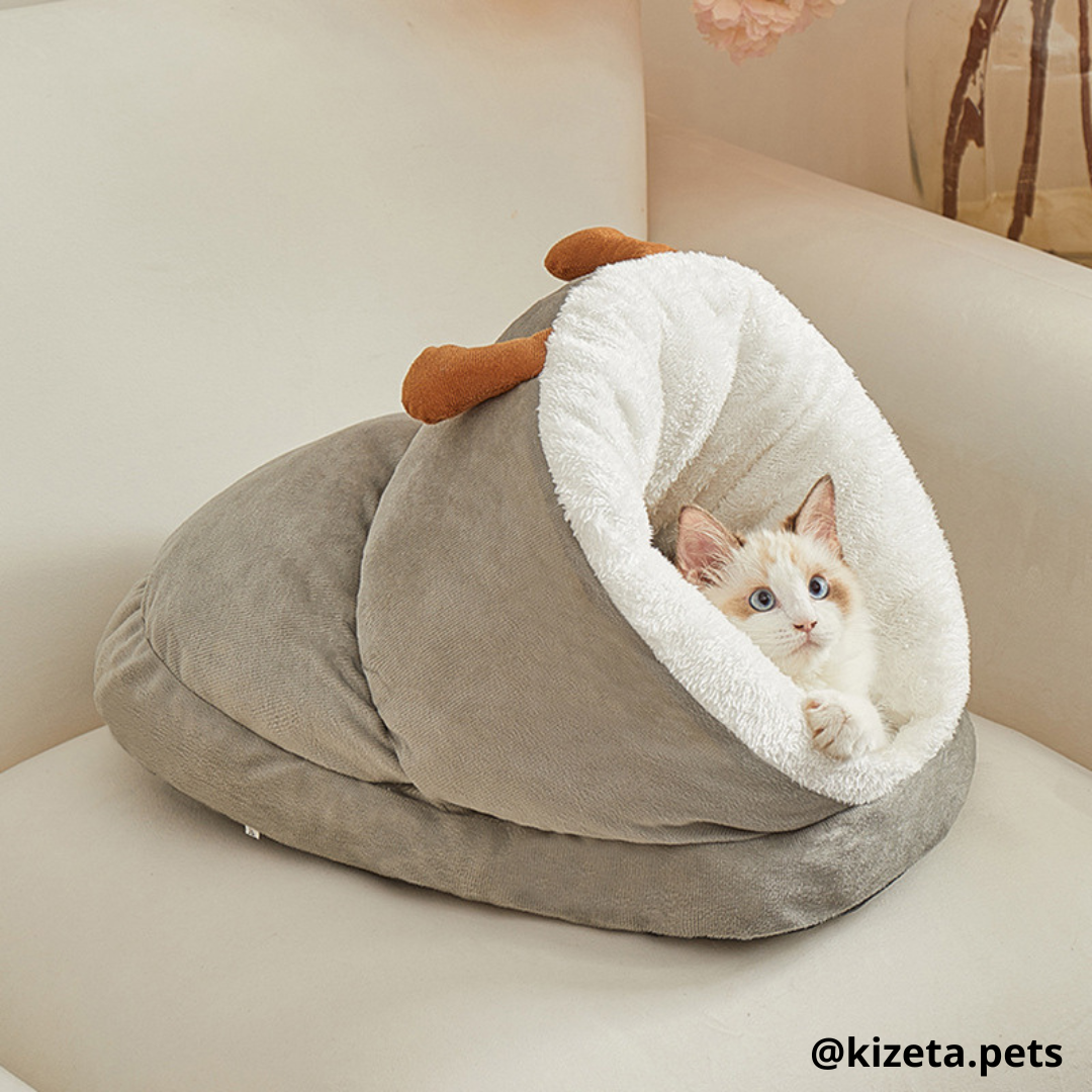 CAMA TIPO CUEVA PARA GATOS (50X35X30CM)