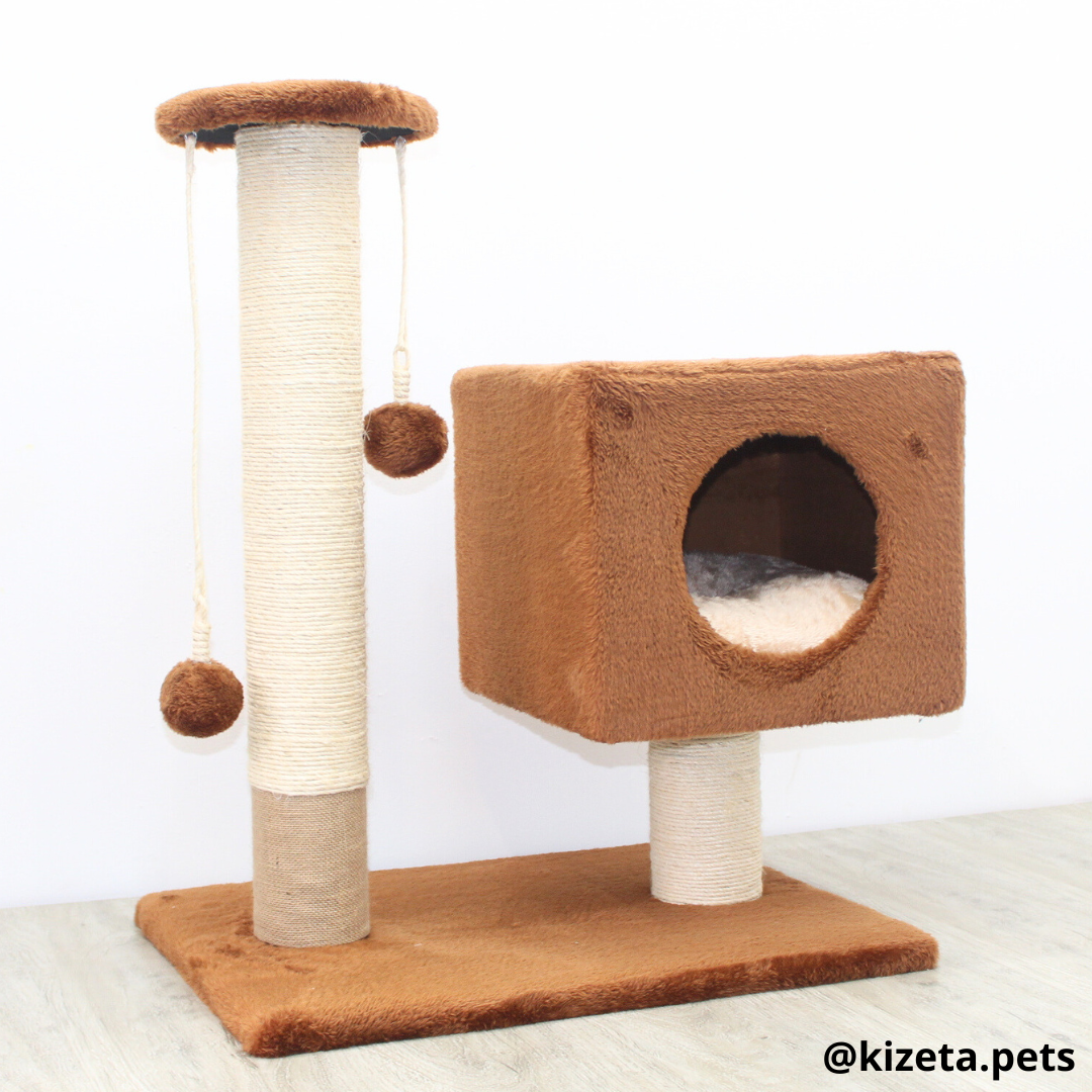 RASCADOR GYM PARA GATO MODELO TORRE + CAMA (45X60X75CM)