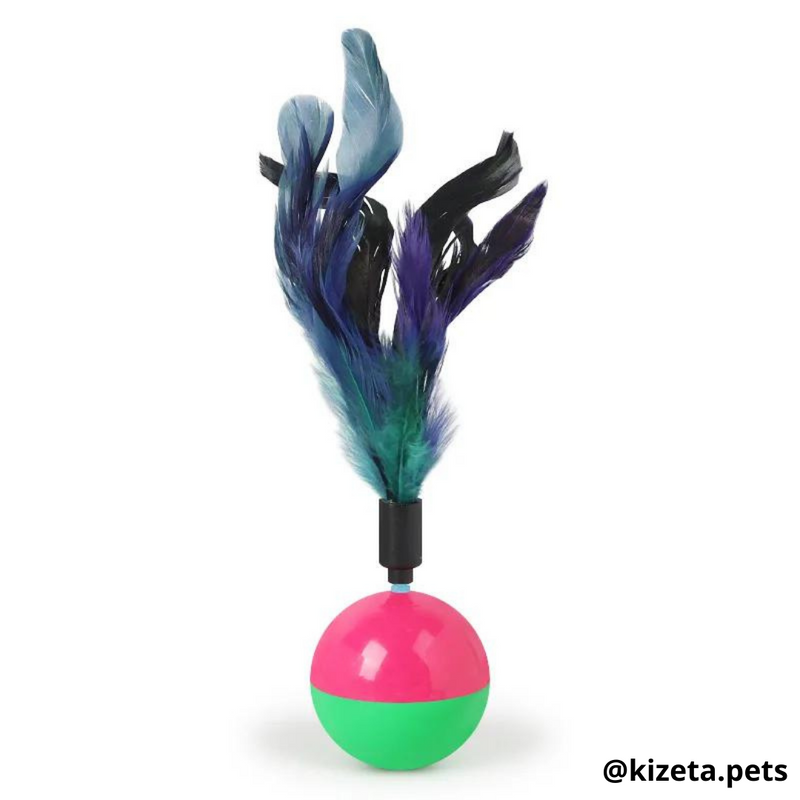 JUGUETE PELOTA + PLUMAS